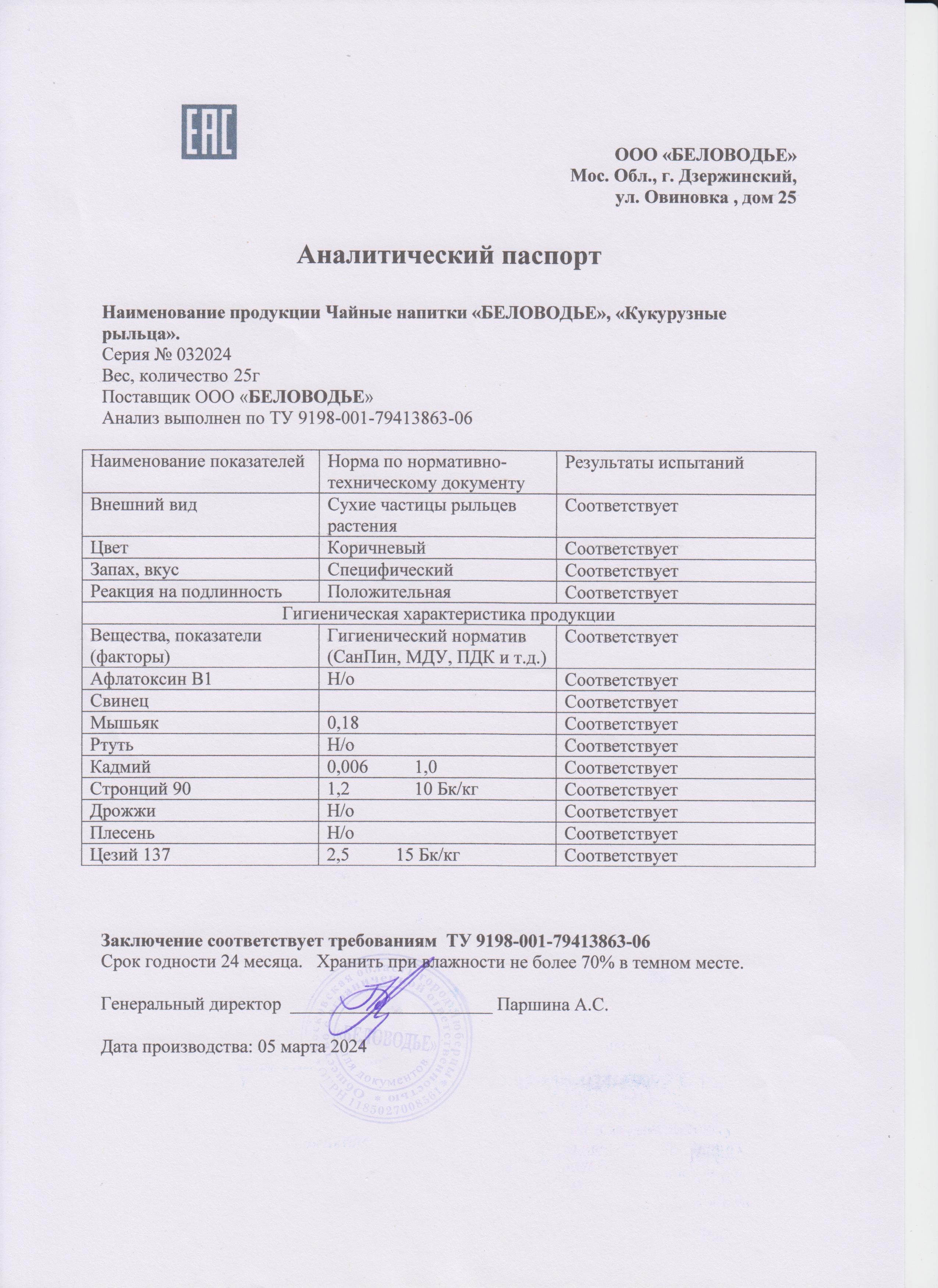 Паспорт №032024